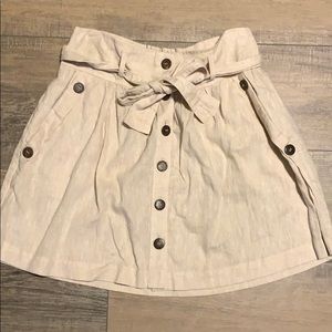 NWT Linen button up skirt with pockets